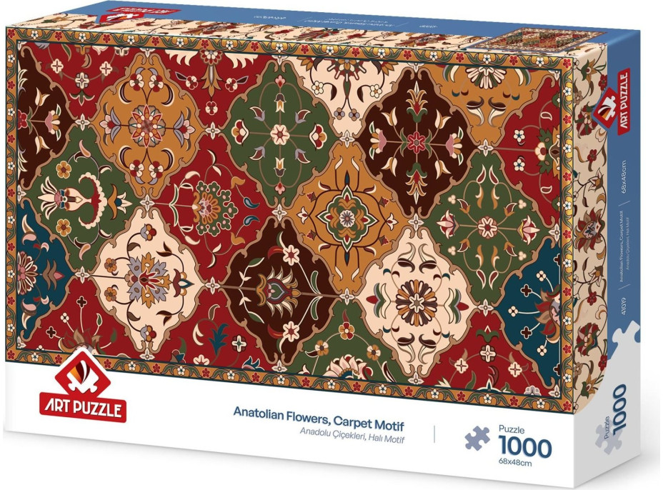 ART PUZZLE Puzzle Anatolské květiny na koberci 1000 dílků