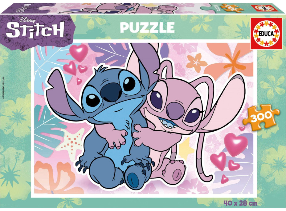 EDUCA Puzzle Disney Stitch a Angel 300 dílků