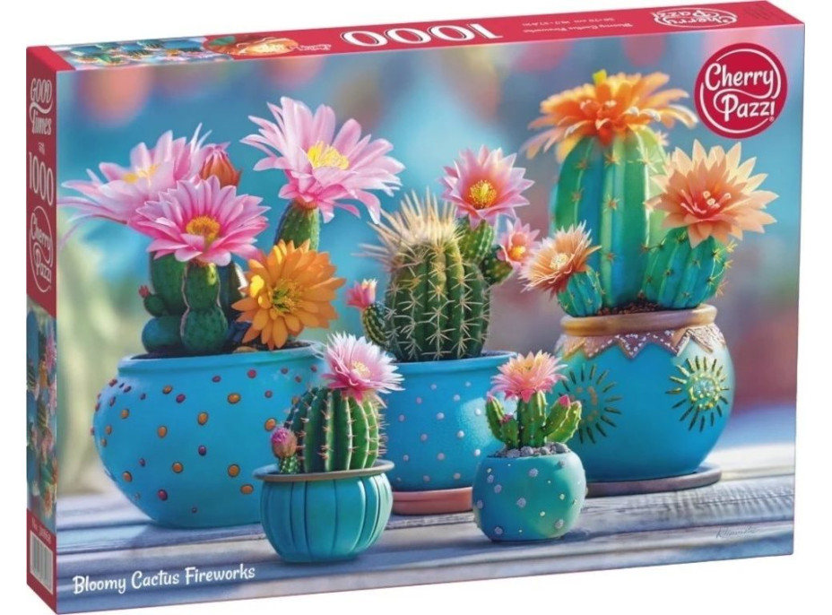CHERRY PAZZI Puzzle Kvetoucí kaktusový ohňostroj 1000 dílků