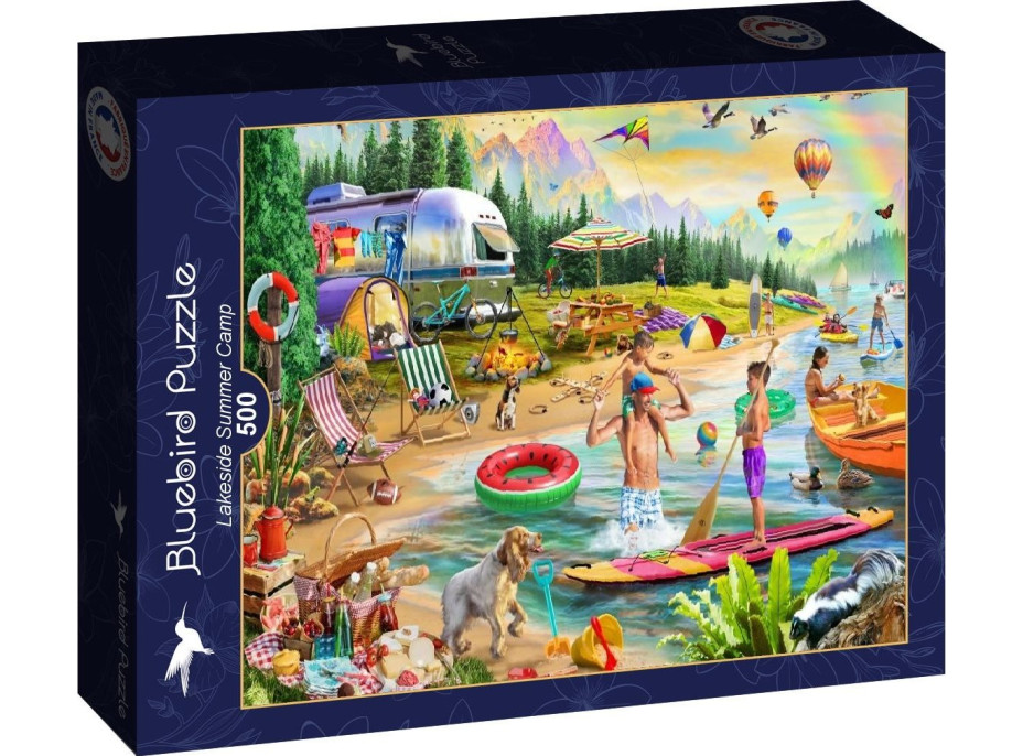 BLUEBIRD Puzzle Letní kempování u jezera 500 dílků