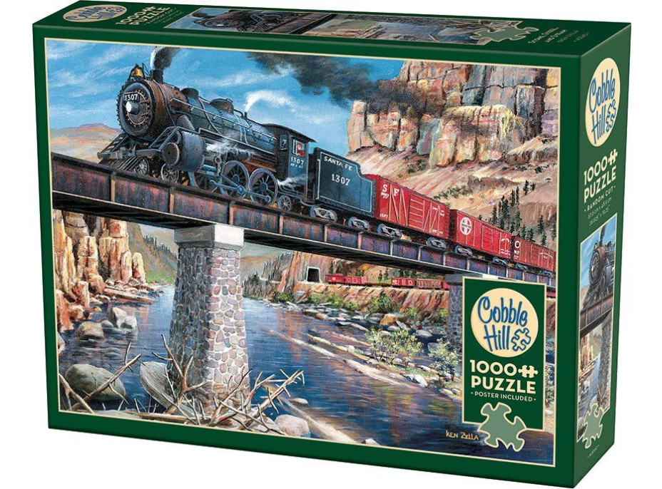 COBBLE HILL Puzzle Lokomotiva na mostě 1000 dílků