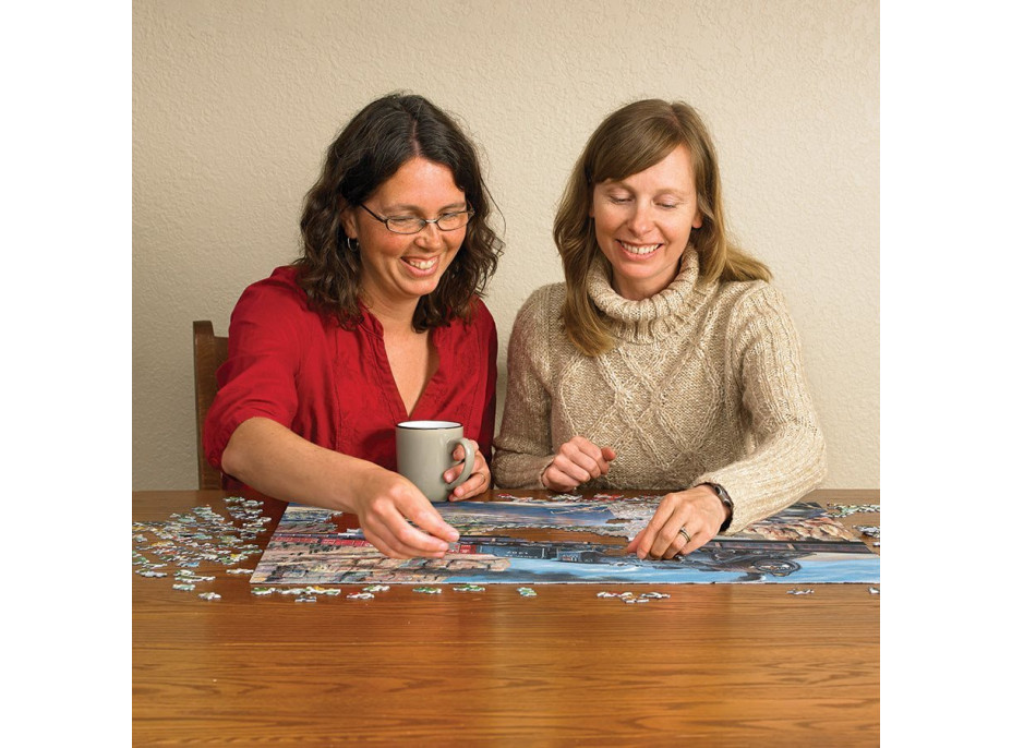 COBBLE HILL Puzzle Lokomotiva na mostě 1000 dílků
