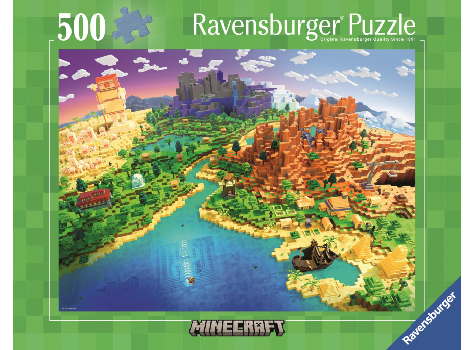 RAVENSBURGER Puzzle Minecraft 500 dílků