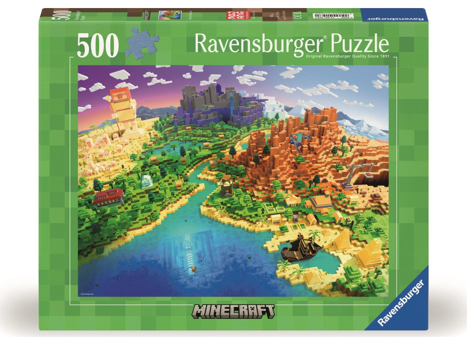 RAVENSBURGER Puzzle Minecraft 500 dílků