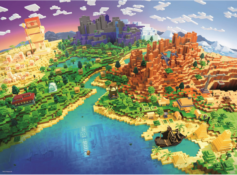 RAVENSBURGER Puzzle Minecraft 500 dílků