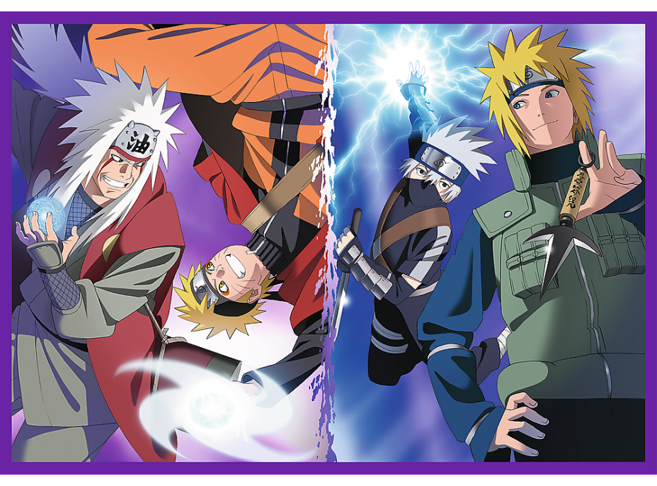 TREFL Puzzle Naruto Shippuden: Dobrodružství Naruta Uzumaki 4x250 dílků