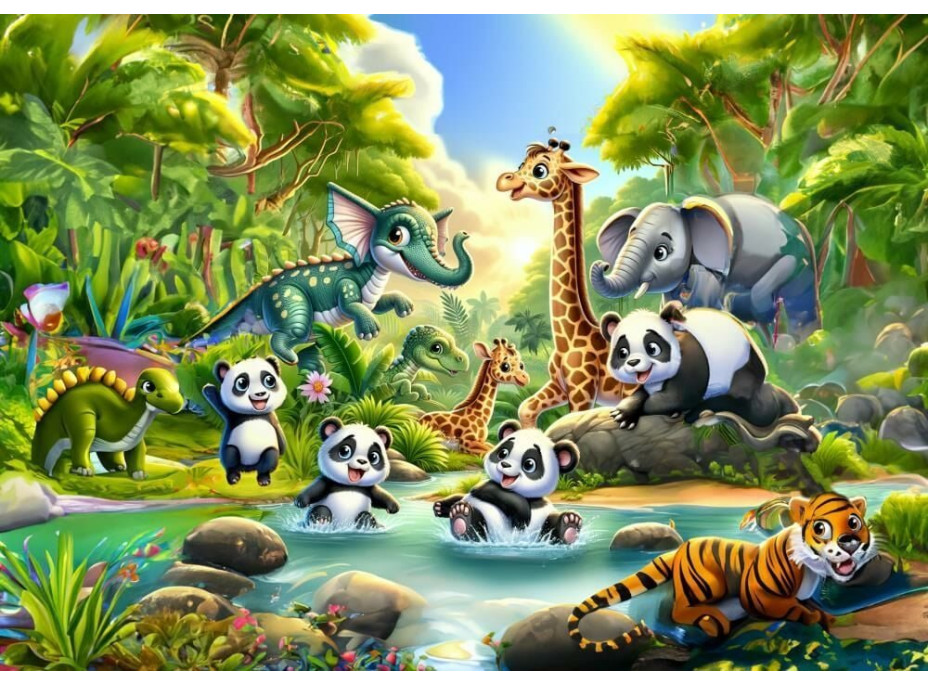 ART PUZZLE Puzzle Pandí koupání 50 dílků