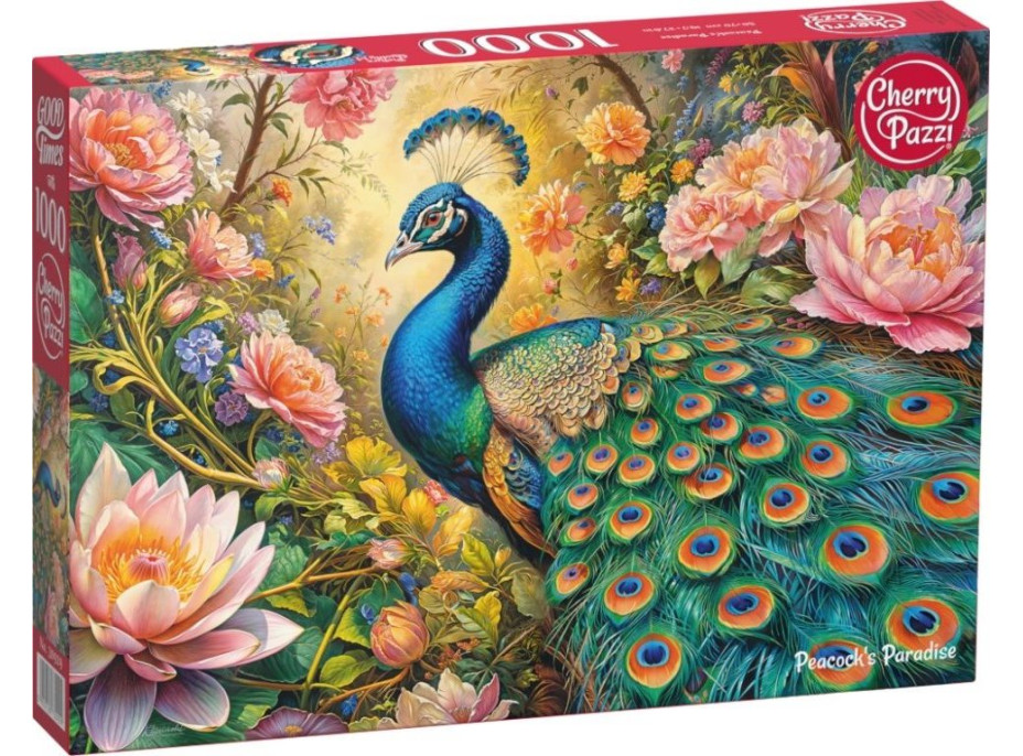 CHERRY PAZZI Puzzle Páv v ráji 1000 dílků