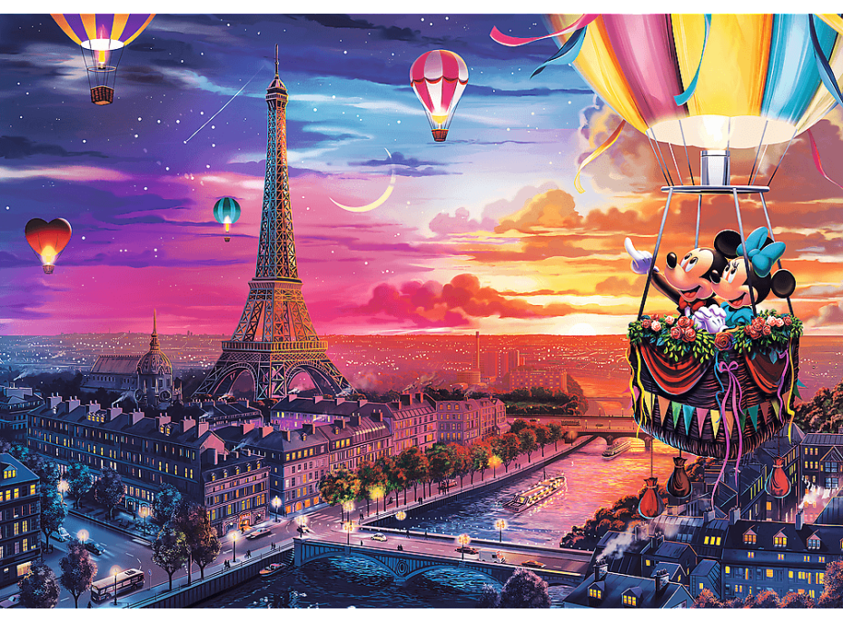TREFL Puzzle Premium Plus Mickea a Minnie v Paříži 1000 dílků