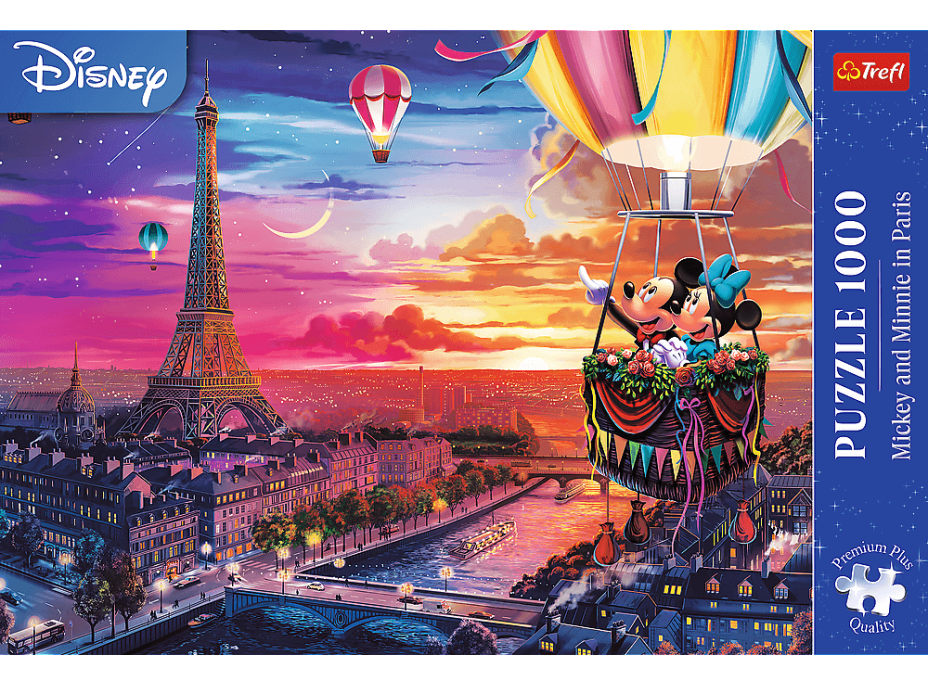 TREFL Puzzle Premium Plus Mickea a Minnie v Paříži 1000 dílků