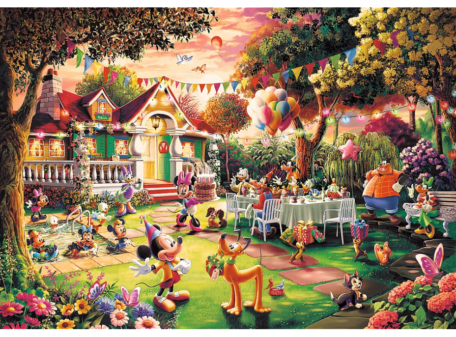 TREFL Puzzle Premium Plus Narozeninová oslava Mickey Mouse 1000 dílků