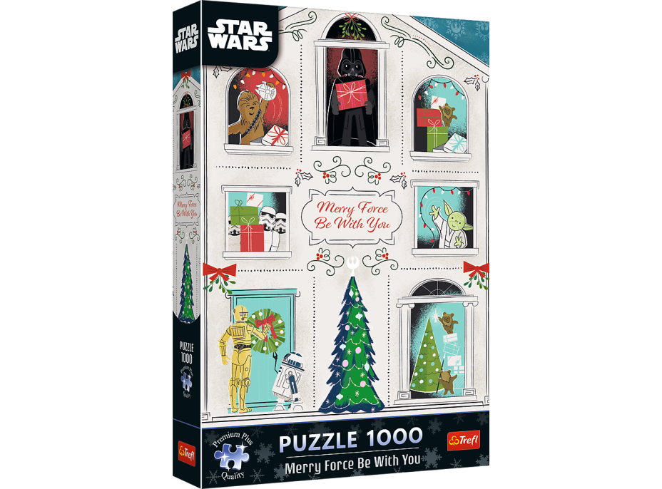 TREFL Puzzle Premium Plus Star Wars: Merry Force Be With You 1000 dílků