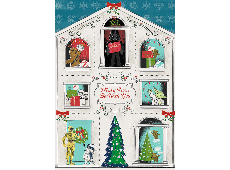 TREFL Puzzle Premium Plus Star Wars: Merry Force Be With You 1000 dílků