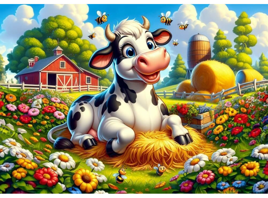 ART PUZZLE Puzzle Roztomilá kravička a přátelé 50 dílků