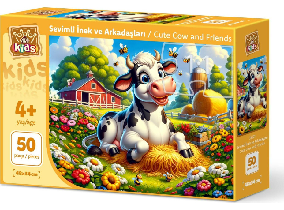 ART PUZZLE Puzzle Roztomilá kravička a přátelé 50 dílků