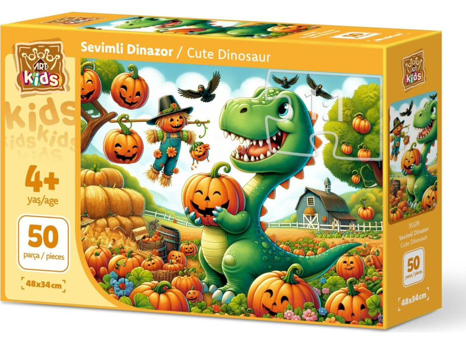 ART PUZZLE Puzzle Roztomilý dinosaurus 50 dílků