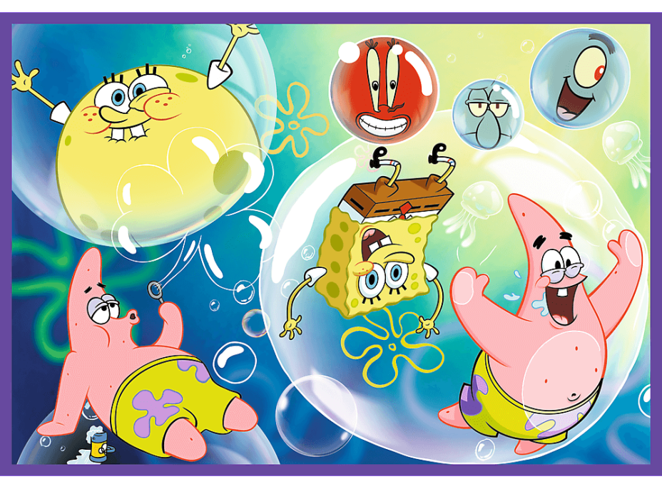 TREFL Puzzle Šílený svět Spongeboba 4x250 dílků