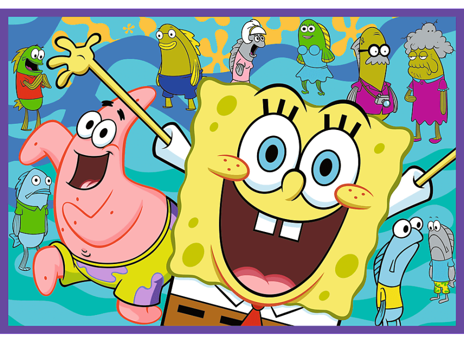 TREFL Puzzle Šílený svět Spongeboba 4x250 dílků