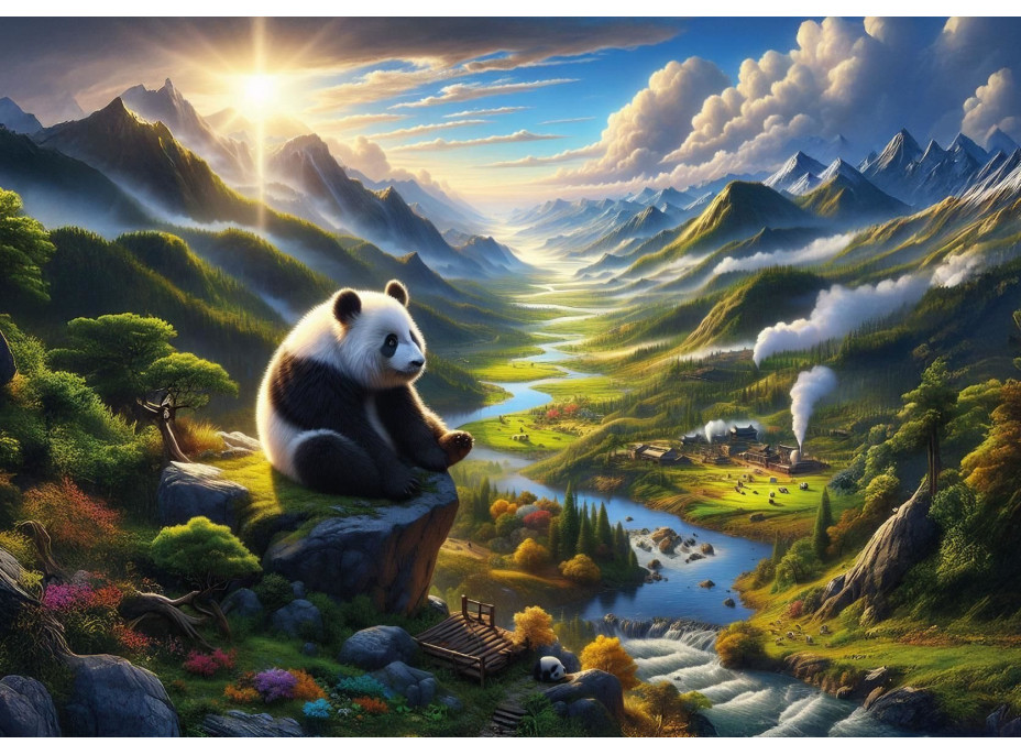 ART PUZZLE Puzzle Útočiště pro pandy 500 dílků