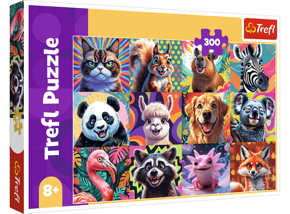 TREFL Puzzle Veselé zvířecí portréty 300 dílků