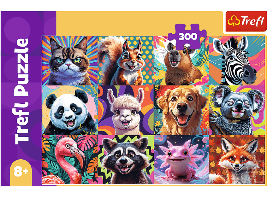 TREFL Puzzle Veselé zvířecí portréty 300 dílků