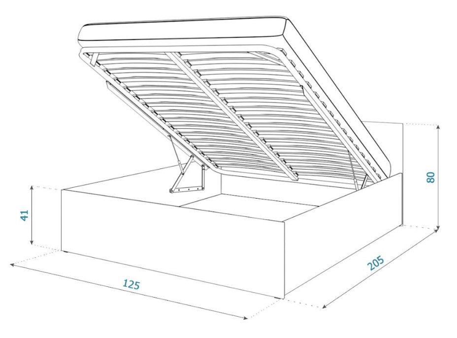 Postel PANAMA 200x120 cm - dub craft
