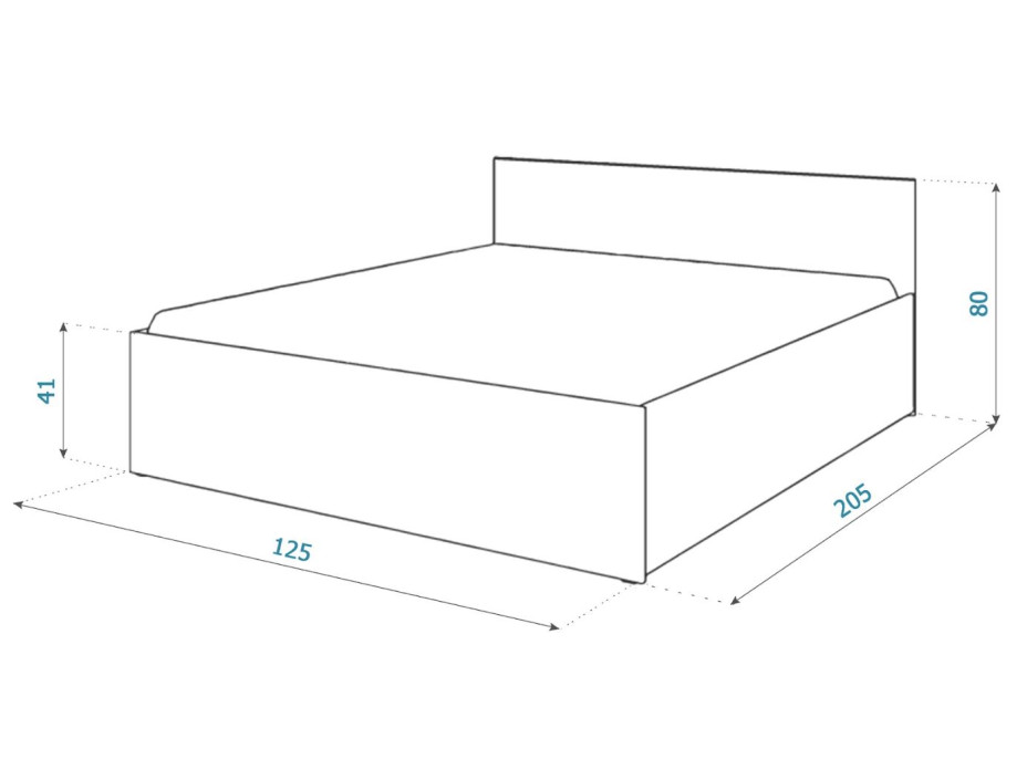 Postel PANAMA 200x120 cm - dub craft