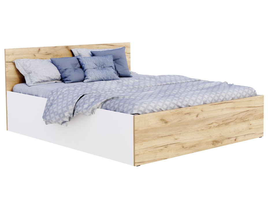Postel PANAMA 200x160 cm - bílá/dub craft