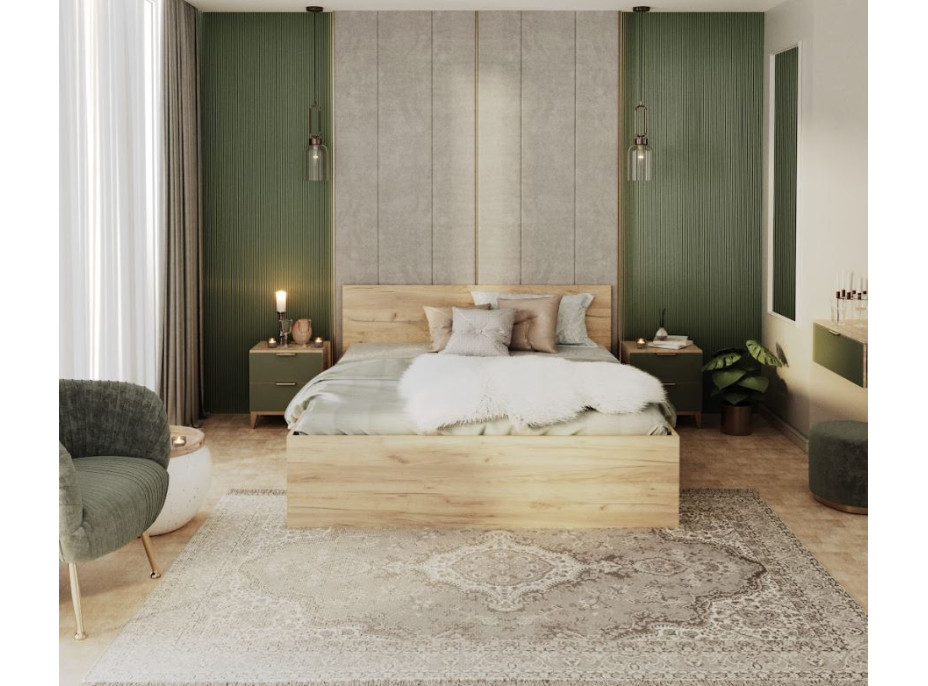 Postel PANAMA 200x180 cm - dub craft