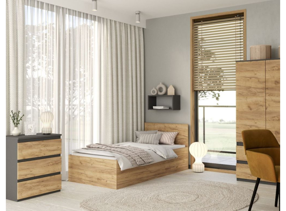 Postel PANAMA 200x90 cm - dub craft