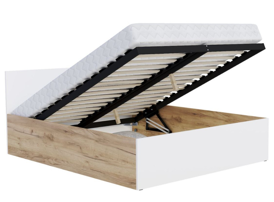 Postel PANAMA 200x180 cm - dub craft/bílá