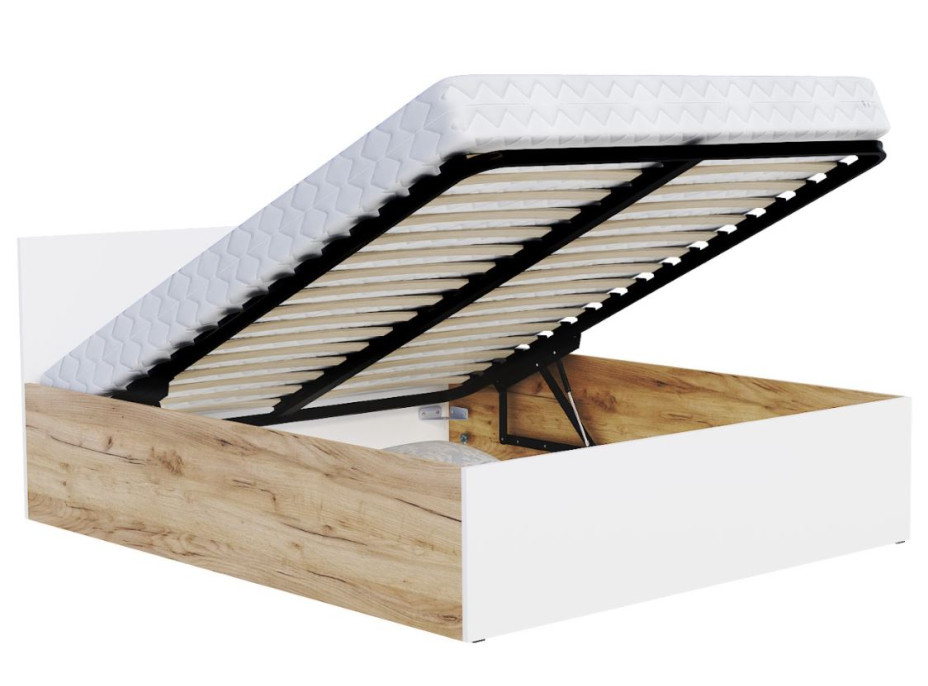 Postel PANAMA 200x180 cm - dub craft/bílá