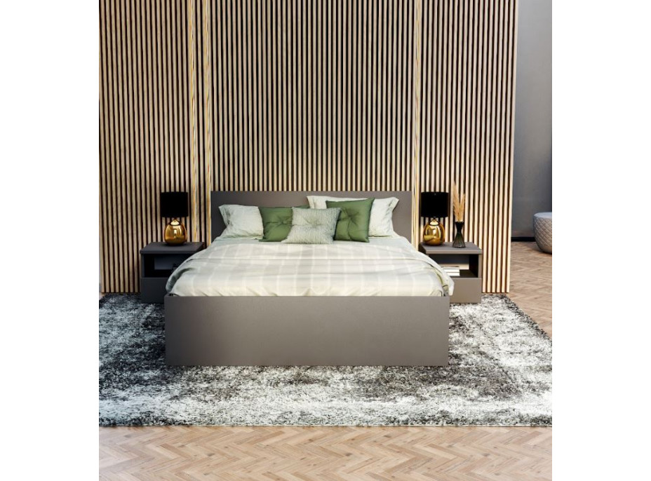 Postel PANAMA 200x180 cm - šedá