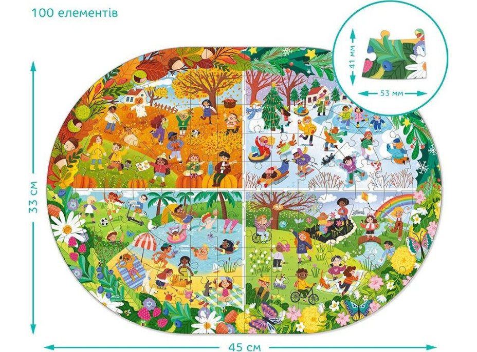 DODO Puzzle Během celého roku 100 dílků