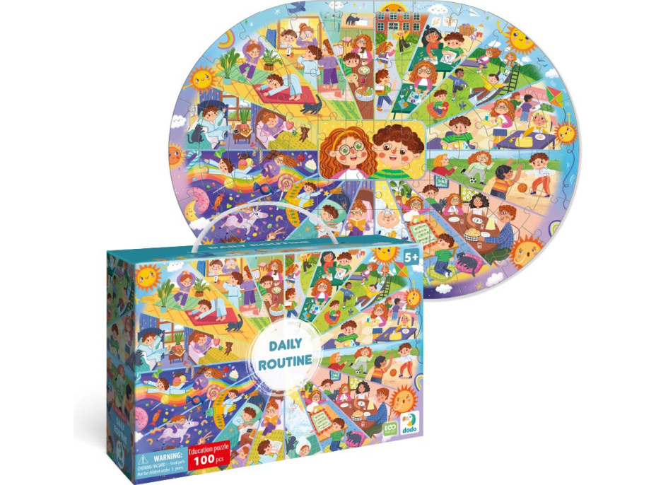 DODO Puzzle Denní rutina 100 dílků