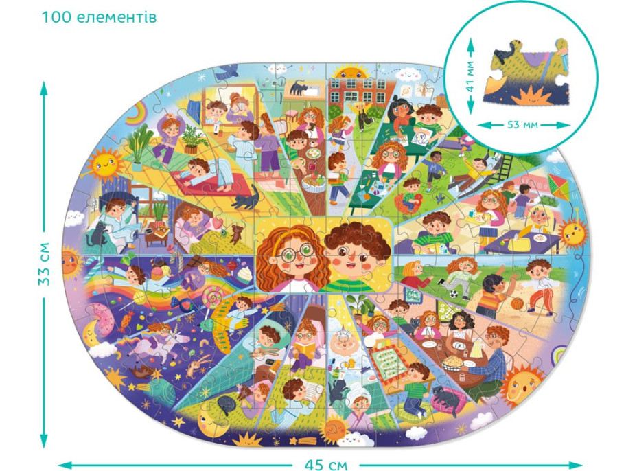 DODO Puzzle Denní rutina 100 dílků