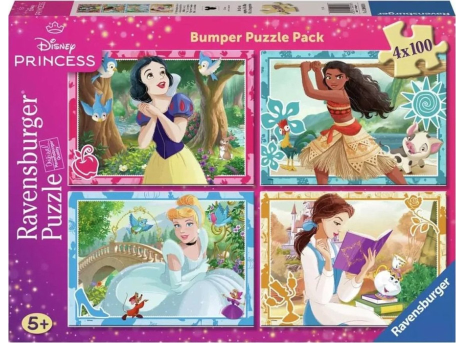RAVENSBURGER Puzzle Disney princezny 4x100 dílků