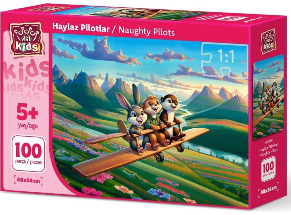 ART PUZZLE Puzzle Odvážní piloti 100 dílků