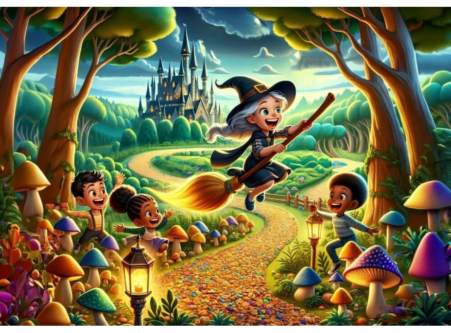 ART PUZZLE Puzzle Roztomilá čarodějnice 100 dílků
