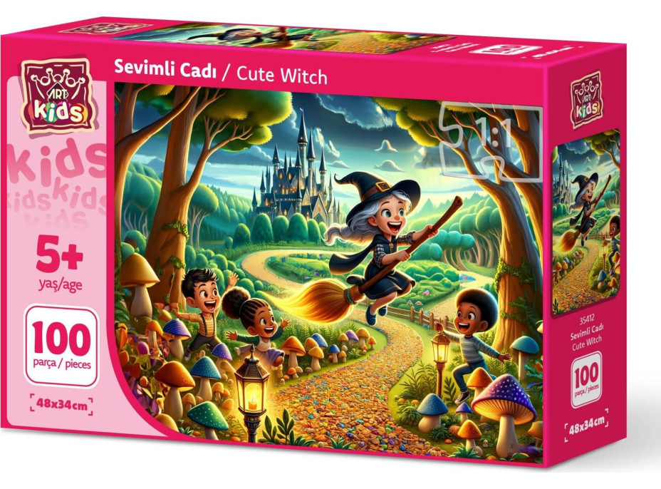 ART PUZZLE Puzzle Roztomilá čarodějnice 100 dílků