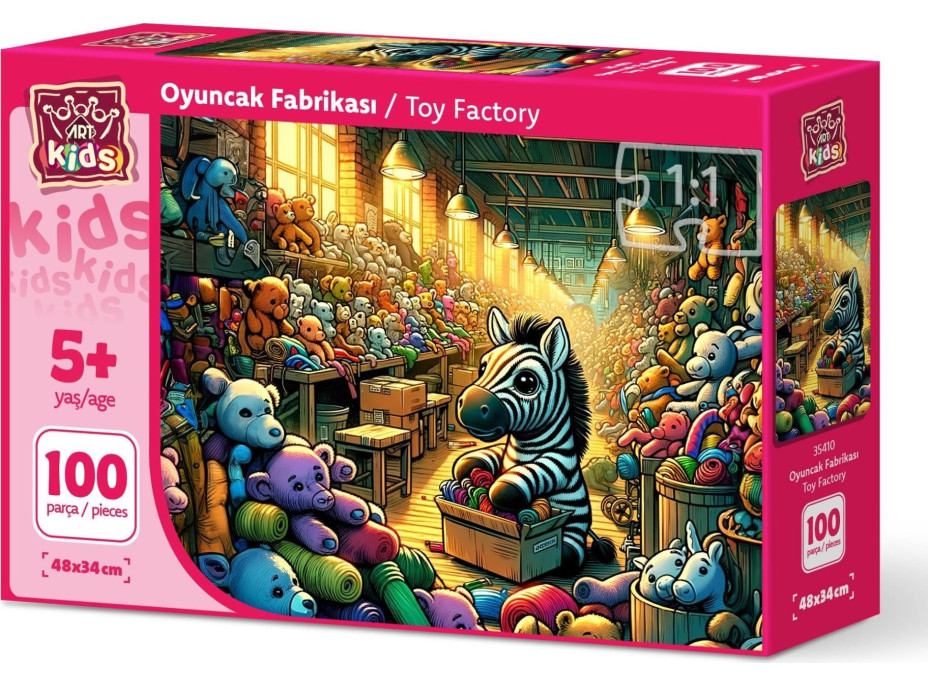 ART PUZZLE Puzzle Továrna na hračky 100 dílků