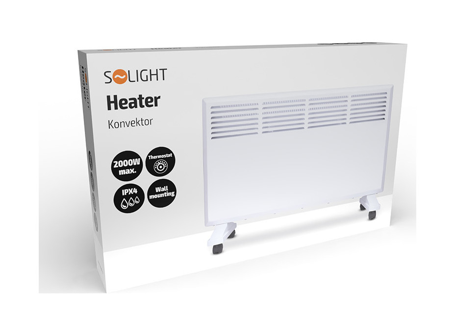 Solight horkovzdušný konvektor 2000W, nastavitelný termostat