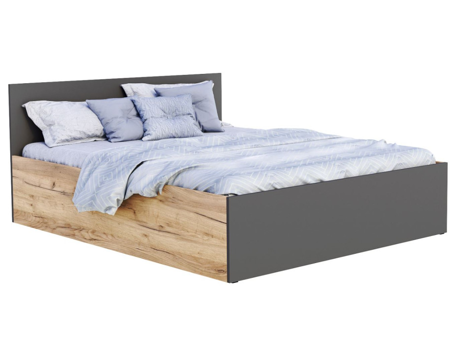 Postel PANAMA 200x180 cm - dub craft/šedá