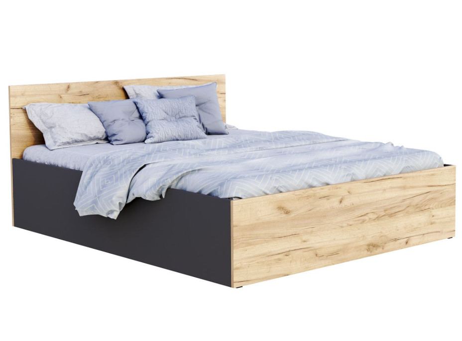 Postel PANAMA 200x180 cm - šedá/dub craft