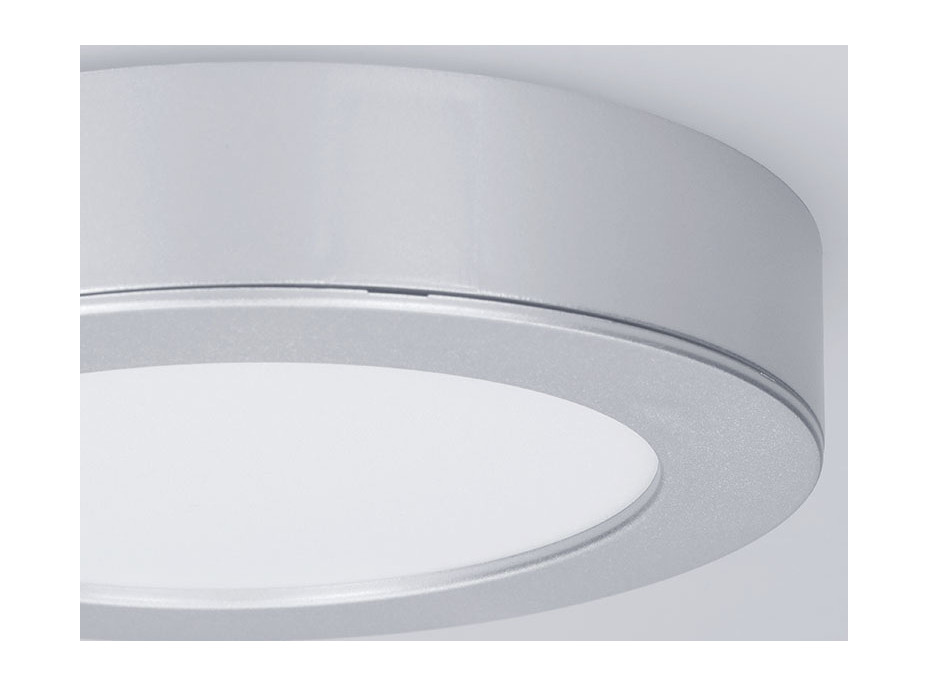 Solight LED mini panel koupelnový 2v1, 3CCT, podhledový/přisazený, 12W, 1020lm, IP54, stříbrná, kulatý