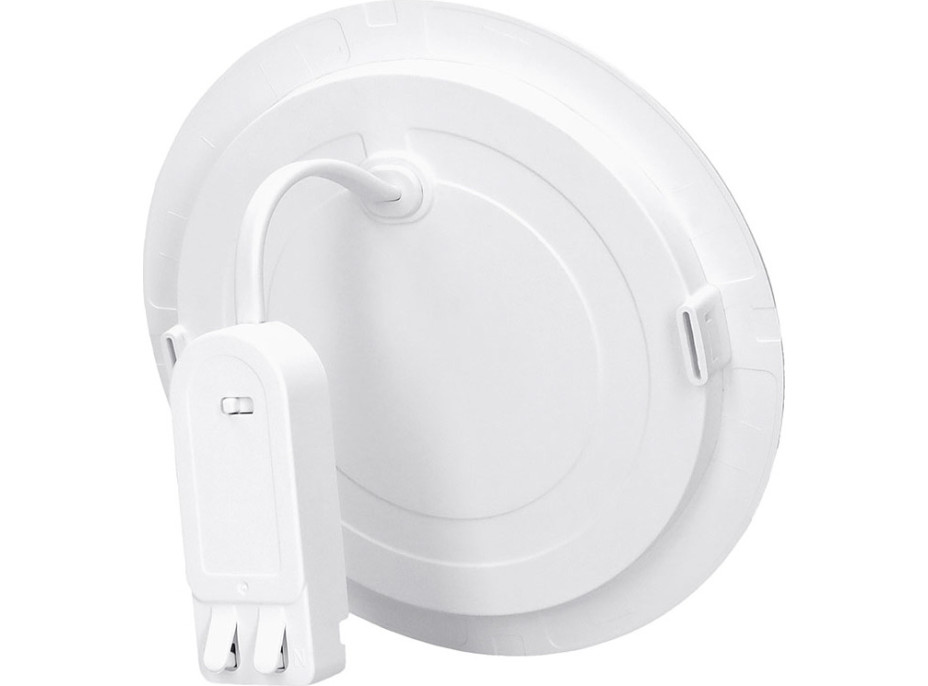 Solight LED mini panel koupelnový 2v1, 3CCT, podhledový/přisazený, 12W, 1020lm, IP54, bílá, kulatý