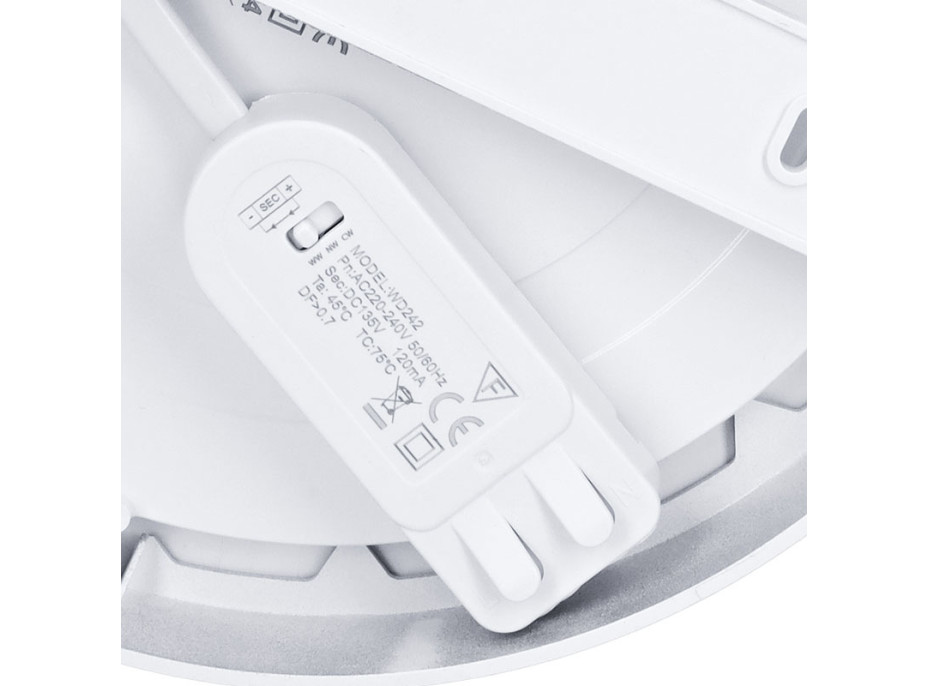 Solight LED mini panel koupelnový 2v1, 3CCT, podhledový/přisazený, 18W, 1530lm, IP54, stříbrná, kulatý