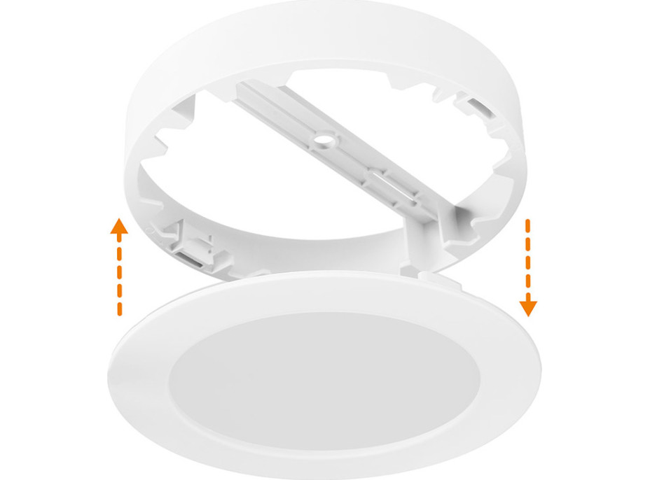 Solight LED mini panel koupelnový 2v1, 3CCT, podhledový/přisazený, 18W, 1530lm, IP54, bílá, kulatý