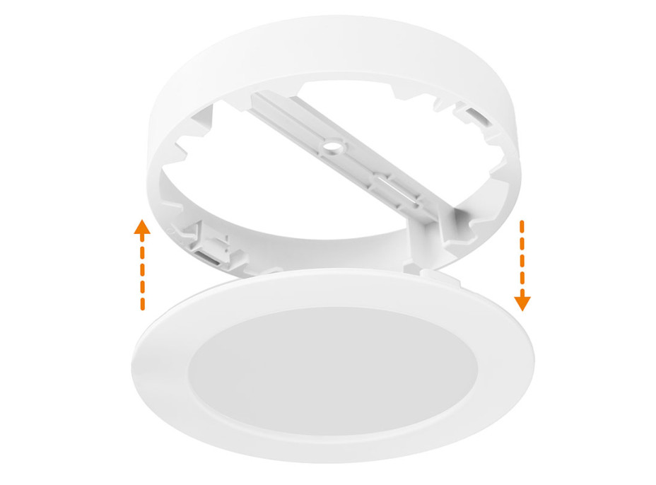 Solight LED mini panel koupelnový 2v1, 3CCT, podhledový/přisazený, 24W, 2040lm, IP54, bílá, kulatý
