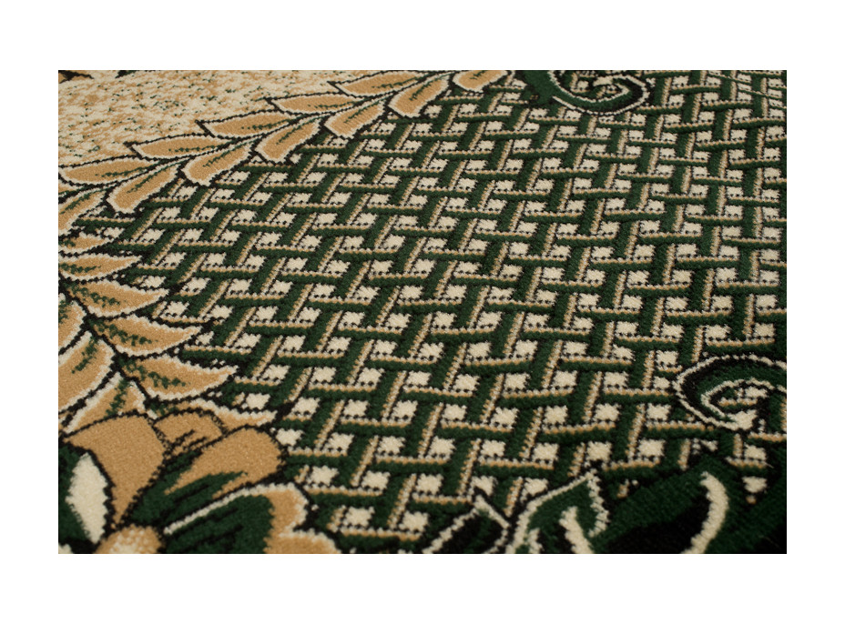 Kusový koberec ATLAS flora - tmavě béžový/zelený, 250x350 cm